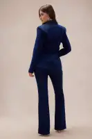 Annabelle Denim Blazer Suit Set(Dark Wash,XS)