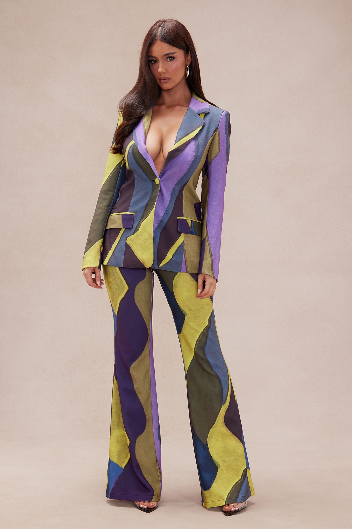 Katy Satin Pant Suit Set