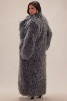 Freya Faux Fur Coat(Grey,XS)