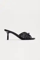 Bowa Rhinestone Mesh Mules