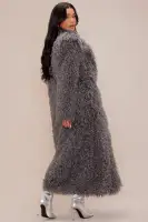 Freya Faux Fur Coat(Grey,XS)