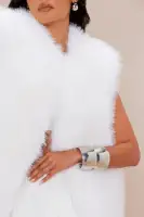 Denver Fur Vest(Off White,S)