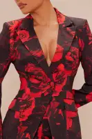 Blair Blazer Pant Set(Black/Red,XS)