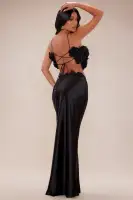 Molly Satin Skirt Set(Black,XS)