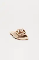 Rosy Flower Satin Slides