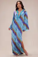 Seleste Satin Kaftan Maxi Dress