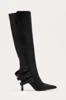 Croix Buckle Knee High Boots