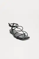 Frankie Croc Sqaure Toe Sandals