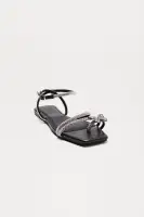 Mavis Embellished Butterfly Sandals(Black,5.5)