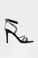 Magda Square Toe Wrap Up Heels