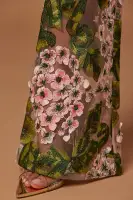Elodie Floral Embroidered Pant(Pink/combo,XS)