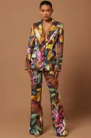 Biance Floral Blazer Suit Set