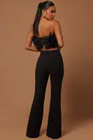 Meredith Floral Pant Set(Black,XS)