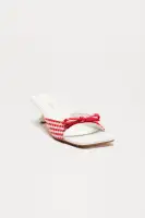Riley Gingham Bow Mules