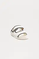 Indiana Raffia Slides(White,6)