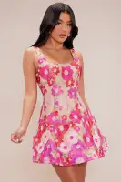 Flora Embroidered Mini Dress