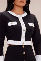 Elizabeth Skirt Set(Black/White,XS)