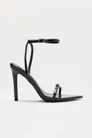 Crimson Heeled Sandals