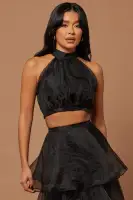 Charlotte Tulle Maxi Skirt Set(Black,XS)